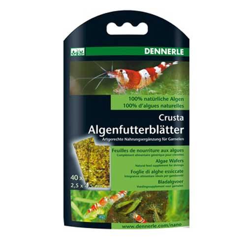 Корм из водорослей для креветок Dennerle Nano Algenfutterblatter, 40 шт