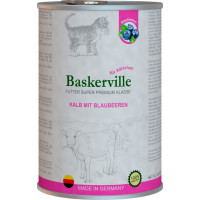 Влажный корм Baskerville Super Premium Kalb Mit Brlaubeeren для котов, телятина с черникой, 400 г Влажный корм Baskerville Super Premium Kalb Mit Brlaubeeren для котов, телятина с черникой, 400 г