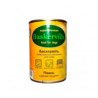 Вологий корм Baskerville для собак, півень з рисом і цукіні 400 г Вологий корм Baskerville для собак, півень з рисом і цукіні 400 г