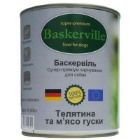 Вологий корм Baskerville для собак, телятина і м'ясо гусака 800 г Вологий корм Baskerville для собак, телятина і м'ясо гусака 800 г