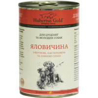 Вологий корм Hubertus Gold для цуценят, яловичина з яблуком і пастернаком, 400 г Вологий корм Hubertus Gold для цуценят, яловичина з яблуком і пастернаком, 400 г