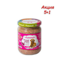 Консерва Леопольд для собак, мясной рацион с индейкой, 460 г, Акция 5+1 Консерва Леопольд для собак, мясной рацион с индейкой, 460 г, Акция 5+1