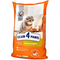 Сухий корм Клуб 4 Лапи Adult Cat Premium для дорослих котів, з кроликом, 14 кг Сухий корм Клуб 4 Лапи Adult Cat Premium для дорослих котів, з кроликом, 14 кг