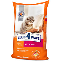 Сухой корм Клуб 4 Лапы Adult Cats Premium для взрослых кошек, с телятиной, 14 кг Сухой корм Клуб 4 Лапы Adult Cats Premium для взрослых кошек, с телятиной, 14 кг