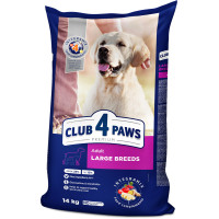 Сухий корм Клуб 4 Лапи Adult Large Breeds Premium для дорослих собак великих порід від 25 до 90 кг, 14 кг