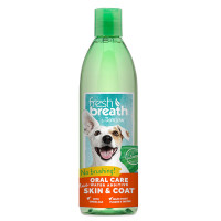 Добавка в воду TropiClean Oral Care Water Additive Skin & Coat з Омега 3 і Омега 6 для собак і котів, 473 мл Добавка в воду TropiClean Oral Care Water Additive Skin & Coat з Омега 3 і Омега 6 для собак і котів, 473 мл