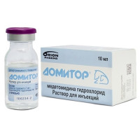 Раствор для инъекций Orion Pharma Domitor 1 мг/мл при хирургических операциях для собак и кошек, 10 мл Раствор для инъекций Orion Pharma Domitor 1 мг/мл при хирургических операциях для собак и кошек, 10 мл