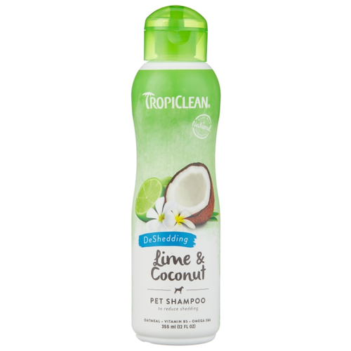 Шампунь TropiClean Deshedding Lime & Coconut "Лайм и кокос" для собак и кошек, 355 мл