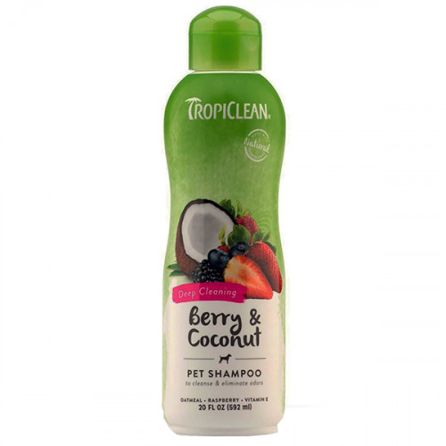 Шампунь TropiClean Berry & Coconut "Ягода и кокос" для собак и кошек, 592 мл