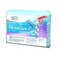 Пелюшки для привчання до туалету Magic Pet 45 x 60 см для собак і цуценят, 30 шт Пелюшки для привчання до туалету Magic Pet 45 x 60 см для собак і цуценят, 30 шт