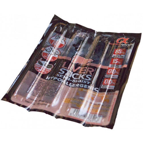 Напіввологі ласощі для собак Alpha Spirit DOG Sticks Liver, палички з печінкою, 4 шт, 40 г