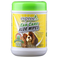 Серветки Espree Aloe Ear Care Pet Wipes для видалення вушної сірки та неприємних запахів для собак, 60 шт Серветки Espree Aloe Ear Care Pet Wipes для видалення вушної сірки та неприємних запахів для собак, 60 шт