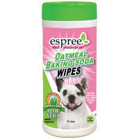 Серветки Espree Oatmeal Baking Soda Wipes для собак з протеїнами вівса і харчовою содою, 50 шт Серветки Espree Oatmeal Baking Soda Wipes для собак з протеїнами вівса і харчовою содою, 50 шт