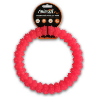 Игрушка AnimAll Fun кольцо с шипами, коралловое, 20 см Игрушка AnimAll Fun кольцо с шипами, коралловое, 20 см