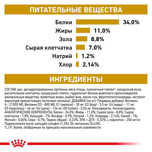Сухий корм Royal Canin Urinary S / O Moderate Calorie при сечокам'яній хворобі у котів, 400 г