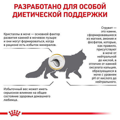 Сухой корм Royal Canin Urinary S/O Moderate Calorie при мочекаменной болезни у кошек, 1.5 кг