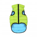 Двостороння світиться куртка AiryVest Lumi XS30 для собак, салатово-блакитна