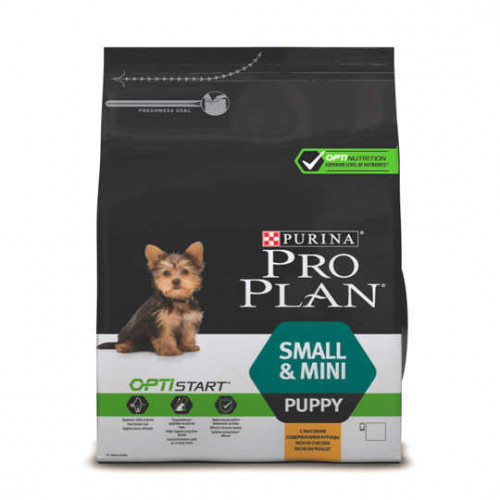 Сухий корм Purina Pro Plan Puppy Small&Mini Optistart для цуценят малих порід, з куркою, 3 кг