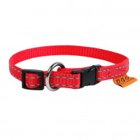 Нейлоновый ошейник Dog Extreme для собак, регулируемый, 15 мм, 23-35 см, красный