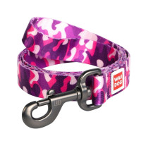 Поводок Waudog Nylon с рисунком Розовый камо для собак 20 мм, 122 см Поводок Waudog Nylon с рисунком Розовый камо для собак 20 мм, 122 см