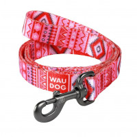 Поводок Waudog Nylon с рисунком Этно красный для собак 20 мм, 122 см Поводок Waudog Nylon с рисунком Этно красный для собак 20 мм, 122 см