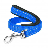 Нейлоновый поводок Dog Extreme с прорезининой ручкой для собак 25 мм, 122 см, голубой Нейлоновый поводок Dog Extreme с прорезининой ручкой для собак 25 мм, 122 см, голубой