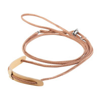 Ринговка зі шкіряною накладкою та стразами Dog Extreme для собак 5 мм, 130 см, бежевий Ринговка зі шкіряною накладкою та стразами Dog Extreme для собак 5 мм, 130 см, бежевий
