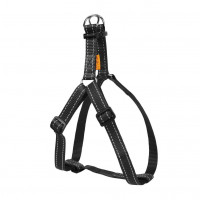 Нейлонова шлея Dog Extreme для собак, регулююча, 20 мм, 50-80 см, чорна Нейлонова шлея Dog Extreme для собак, регулююча, 20 мм, 50-80 см, чорна