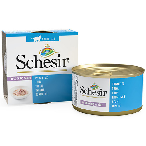 Консервы Schesir Tuna Natural Style натуральные, для кошек, тунец в собственном соку, банка 85 г