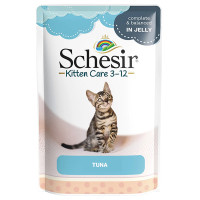 Консерви Schesir Tuna Kitten натуральні, для кошенят, тунець в желе, пауч, 85 г Консерви Schesir Tuna Kitten натуральні, для кошенят, тунець в желе, пауч, 85 г