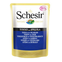 Консерви Schesir Tuna Seabass для котів, тунець з окунем, пауч, 100 г Консерви Schesir Tuna Seabass для котів, тунець з окунем, пауч, 100 г