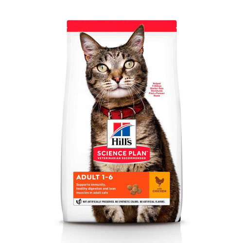 Сухий корм Hill's Science  Plan Adult для котів, з куркою, 3 кг