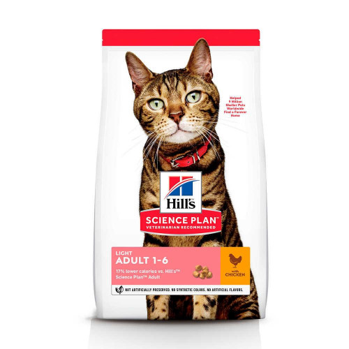 Сухий корм Hill's Science  Plan Adult Light для котів, з куркою, 3 кг