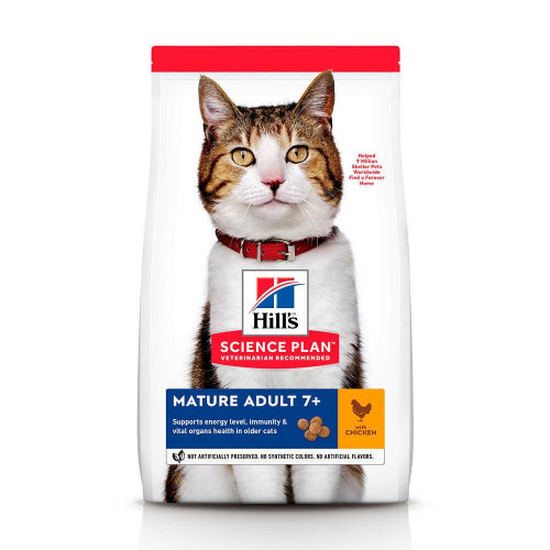 Сухий корм Hill's Science  Plan Mature Adult для котів, з куркою, 1.5 кг