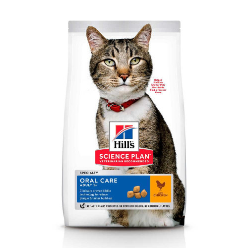 Сухий корм Hill's Science  Plan Adult Oral Care для котів, з куркою, 1.5 кг