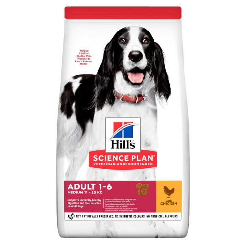 Сухий корм Hill's Science  Plan Adult Medium для собак, з куркою, 14 кг