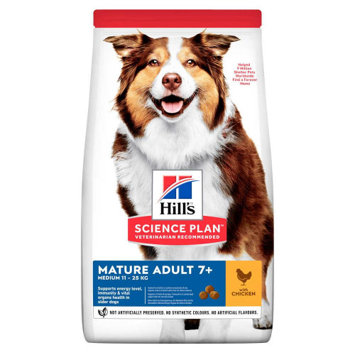 Сухий корм Hill's Science  Plan Mature Adult Medium для собак, з куркою, 14 кг