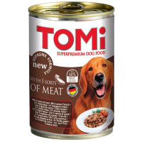 Консервы Tomi 5 kinds of meat 5 видов мяса, супер премиум, для собак, 400 г Консервы Tomi 5 kinds of meat 5 видов мяса, супер премиум, для собак, 400 г
