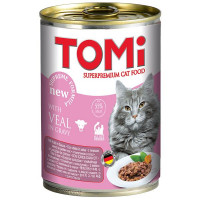 Консерви Tomi veal з телятиною, для котів, 400 г Консерви Tomi veal з телятиною, для котів, 400 г