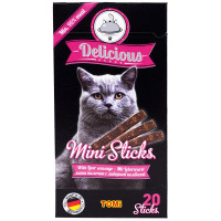 Лакомство Tomi Delicious Mini Sticks Liver Sausage с ливерной колбасой, для котов, 40 г Лакомство Tomi Delicious Mini Sticks Liver Sausage с ливерной колбасой, для котов, 40 г