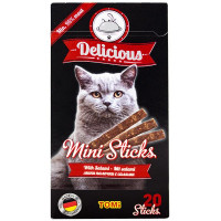 Ласощі Tomi Delicious Mini Sticks Salami з салямі, для котів, 400 г Ласощі Tomi Delicious Mini Sticks Salami з салямі, для котів, 400 г