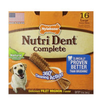 Лакомство Nylabone Nutri Dent Filet Mignon Large для чистки зубов собак, 0.832 кг, 16 шт, цена за 1 шт