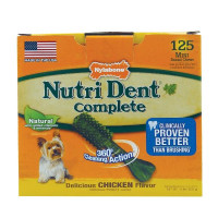 Лакомство Nylabone Nutri Dent Chicken Mini для чистки зубов для собак, вкус курицы, 125 шт, цена за 1 шт