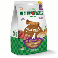 Лакомство Nylabone Healthy Edibles Roast Beef & Chicken для собак, вкус говядины и курицы, 12 шт, цена за 1 шт