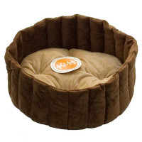 Лежак K&H Lazy Cup мягкий, для собак и котов, бежево-коричневый, 51×51×18 см Лежак K&H Lazy Cup мягкий, для собак и котов, бежево-коричневый, 51×51×18 см