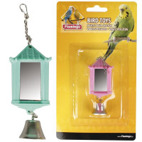 Іграшка Flamingo Lantern With Bell для папуг, дзеркало, ліхтарик з дзвіночком, 4х4х6 см Іграшка Flamingo Lantern With Bell для папуг, дзеркало, ліхтарик з дзвіночком, 4х4х6 см