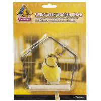 Іграшка Flamingo SwingWooden Perch для папуг, гойдалки з дерев'яною жердинку, 9х12 см Іграшка Flamingo SwingWooden Perch для папуг, гойдалки з дерев'яною жердинку, 9х12 см