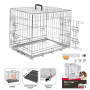 Клетка Flamingo Wire Cage для собак, двухдверная, с ручкой и выдвижным поддоном, 17 кг, 120х76х82 см