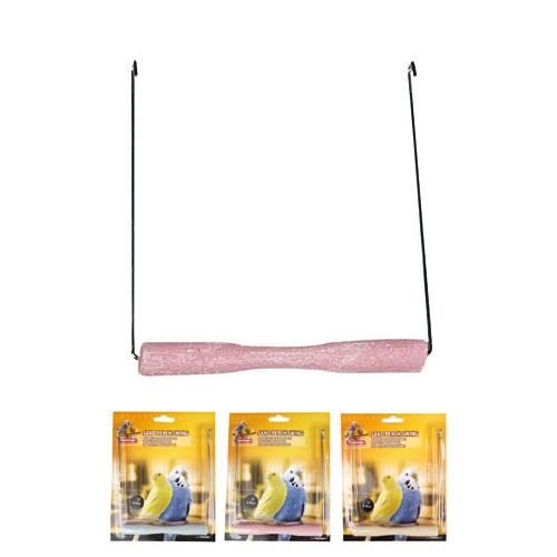 Игрушка Flamingo Swing Sand Perch для птиц, качели с песчаной жердочкой, 14х1.5 см