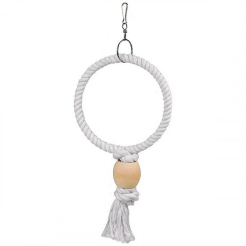 Іграшка Flamingo Ring мотузяне кільце, для папуг, маленька, 19.5х5х36 см